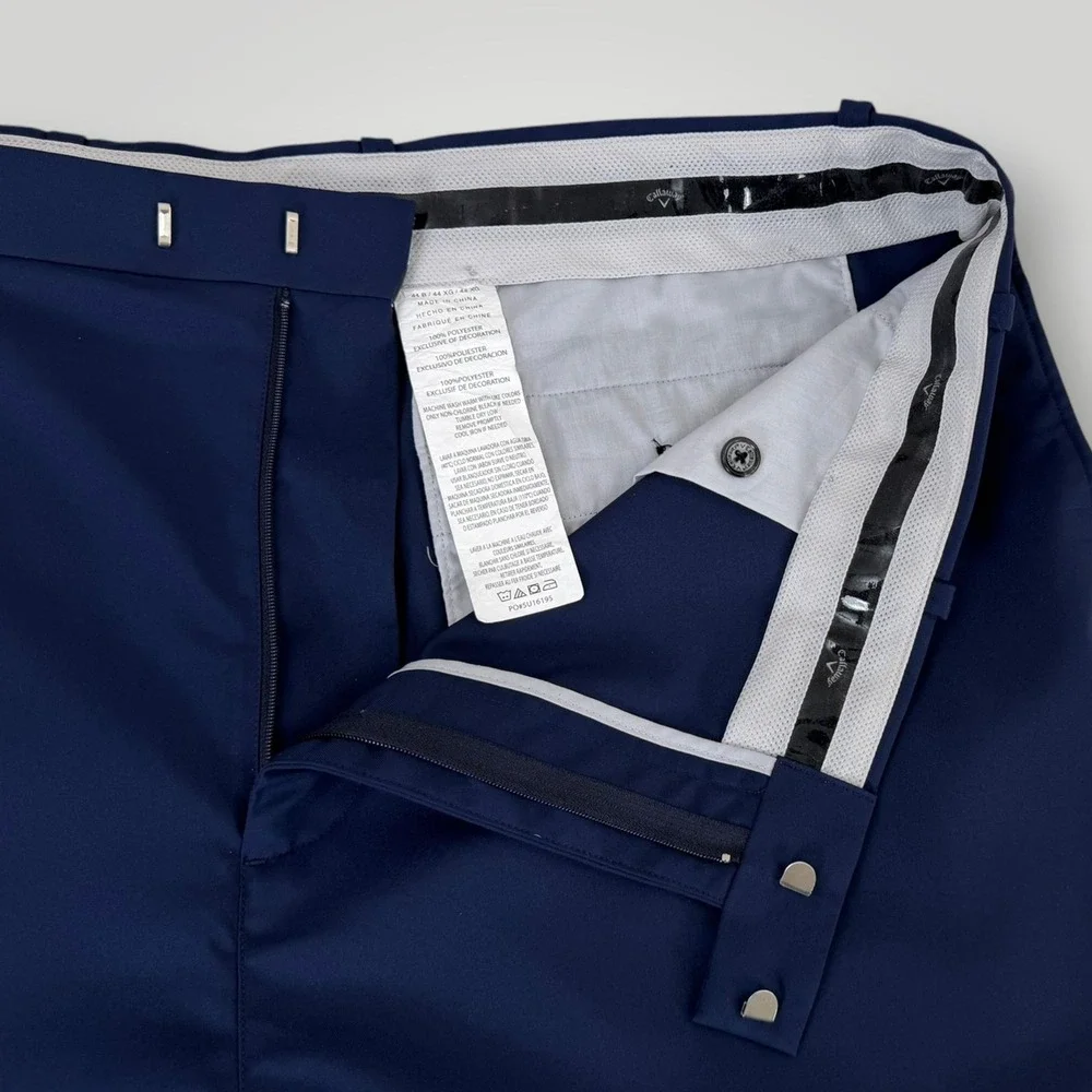Callaway Shorts Mens 44 Blue Golf Chino Performance Microfiber Casual Flat Front